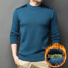 D55314钱塘2020-2中年男士秋冬款加绒时尚休闲简约针织衫P69，男装针织衫/毛衣，钱塘207-2