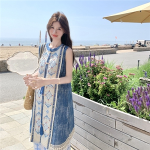 夏装 大量现货！度假风牛仔风两件套2C133-8960 P185 K258图片