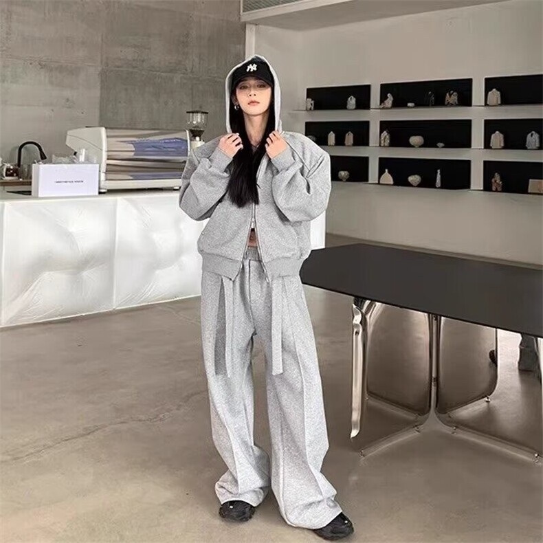 cleanfit短款垫肩卫衣男士秋冬高级感痞帅连帽衫美式高街小众外套,男装T恤,星座506A