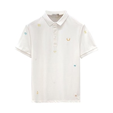 1506/QGP70160/P40新款高品质刺绣翻领Polo衫百搭休闲百搭有领t恤，男装T恤，星座1506