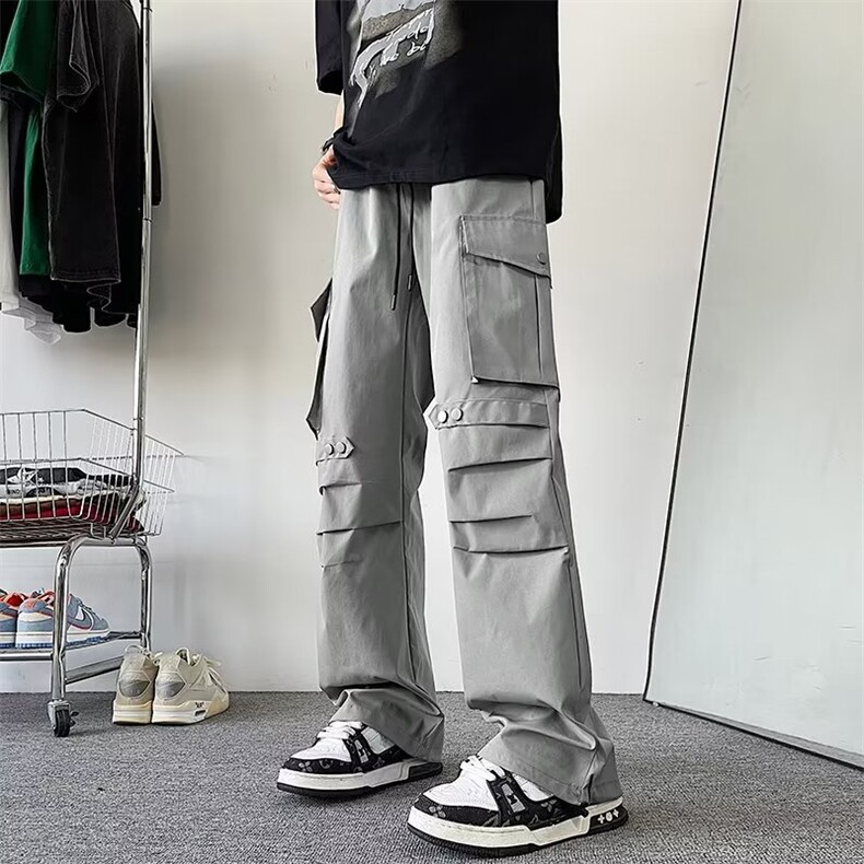 美式高街工装裤男款秋季潮牌户外机能冲锋休闲长裤子K5237-P40,男装工装外套,星座412-3