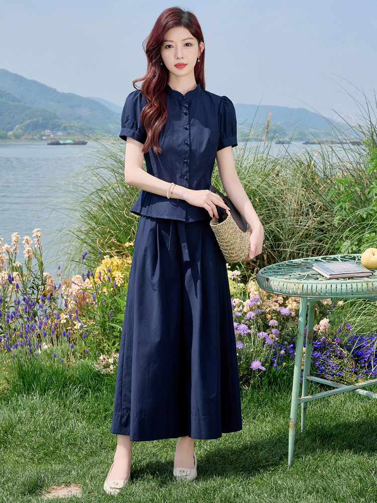 巨好看大方得体裙裤套装女2026夏季新款时尚减龄遮肉贵夫人两件套,女装套装/套裙,水衣源