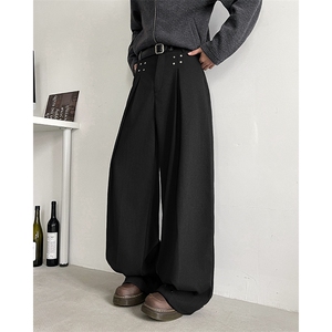 西装裤子男日系裤子宽松直筒休闲长裤垂感阔腿西裤K0288-P50,男装西裤,星座308B-2