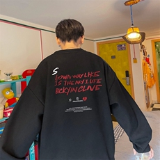 华夫格！华夫格上衣男圆领华夫格卫衣男大码长袖t恤男HY223-特P23，男装T恤，电商B367