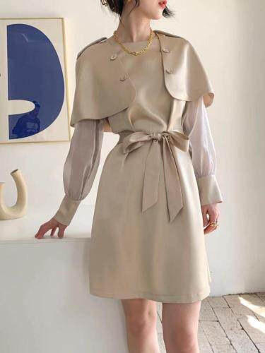 春装新款醋酸斗篷裙 更多新款感谢关注2165CB，其它，CB-C