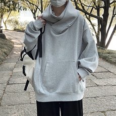 堆堆领社恐人纯色卫衣男潮ins港风潮流KK00P33，男装卫衣，星座1116-2