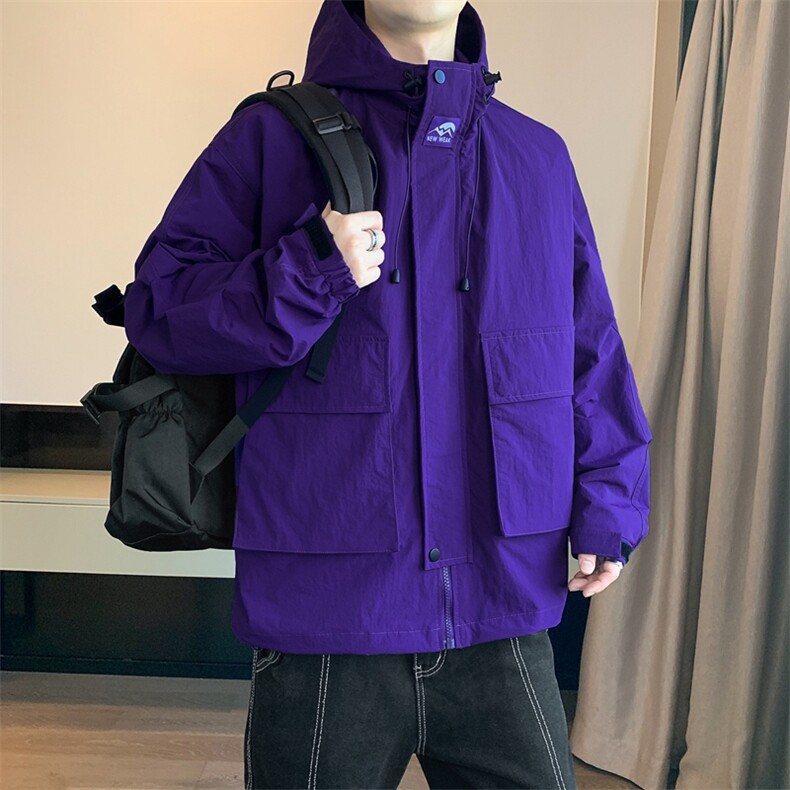 春季新款现货三防户外夹克男连帽冲锋衣外套DSA157B-J93-P60图片