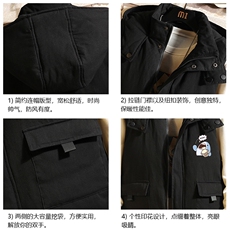 棉马甲男士大码加厚棉背心男坎肩男砖墙MJ47239-P80，男装背心/马甲，电商A040A