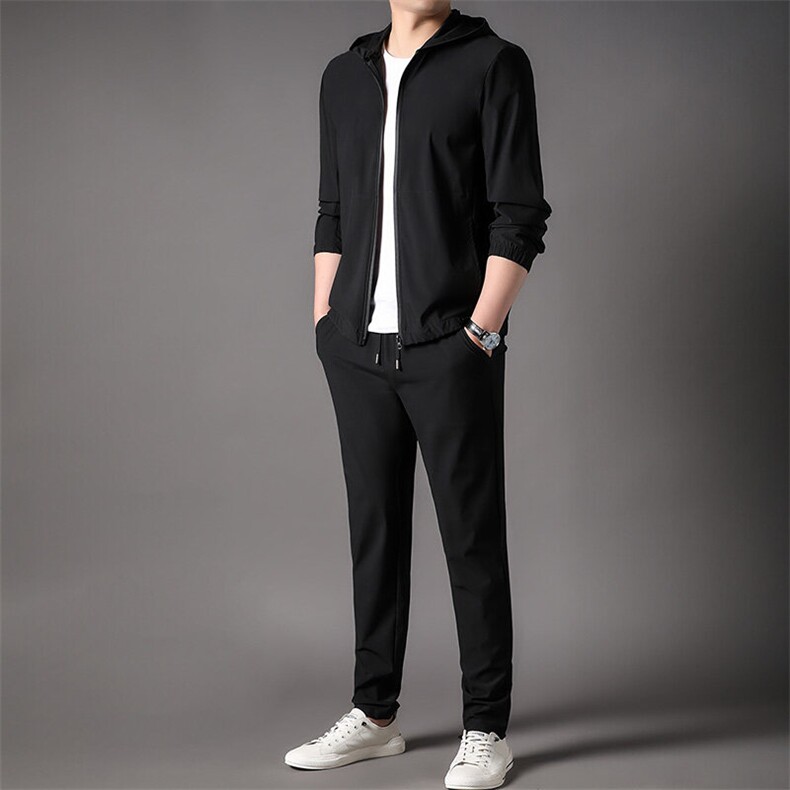 F82391钱塘2020-1新款男士休闲运动套装时尚连帽两件套P125,男装休闲套装,钱塘207-1