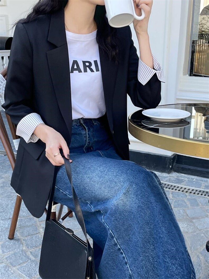 春装翻袖西装，女装西装，佳其