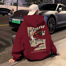 CM03P60加绒65纯棉连帽卫衣秋冬宽松情侣帽衫oversize美式外套，男装卫衣，星座304A-1