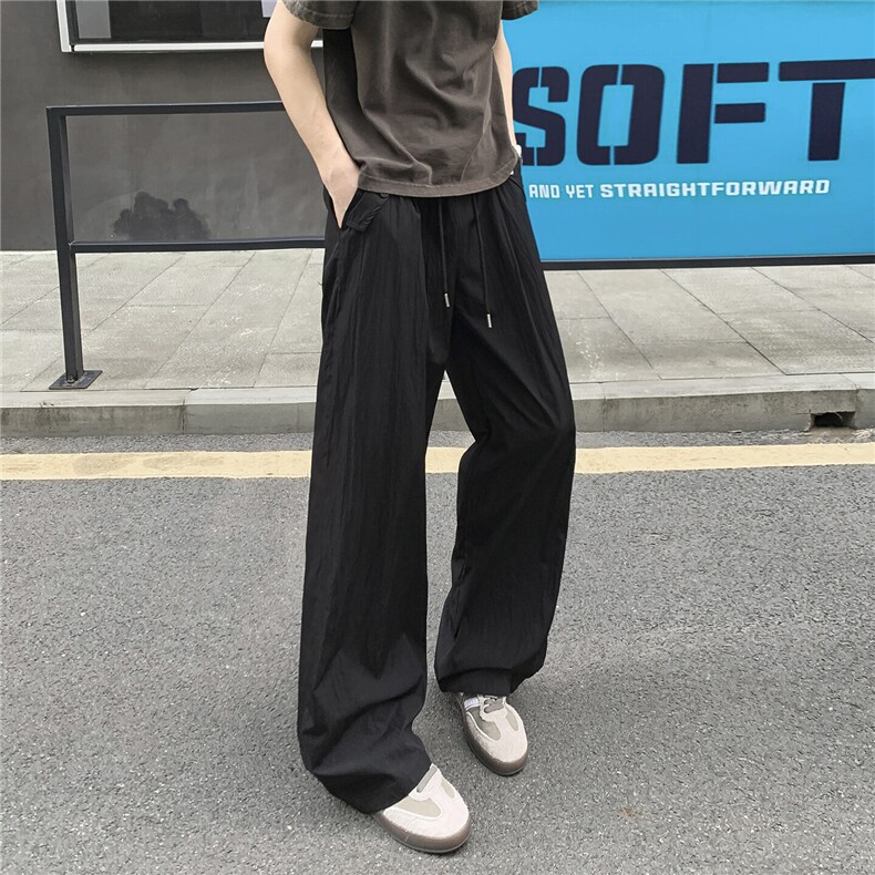 ！2025夏季新款男士直筒宽松休闲裤冰丝长裤310A-4-KZ93-P35,男装休闲裤,星座310A-4