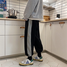 1港风休闲裤男潮流夜光荧光的抽绳大码M-5XL运动裤子K7126P35控58，女装休闲裤，星座226-2