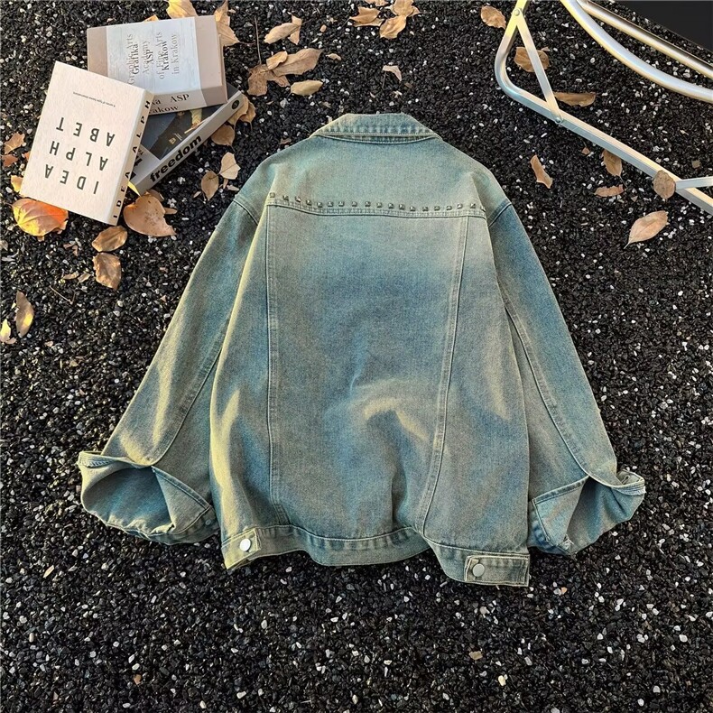JK29-P722025新款美式复古水洗牛仔外套情侣街头做旧夹克潮流,男装工装外套,电商B323A