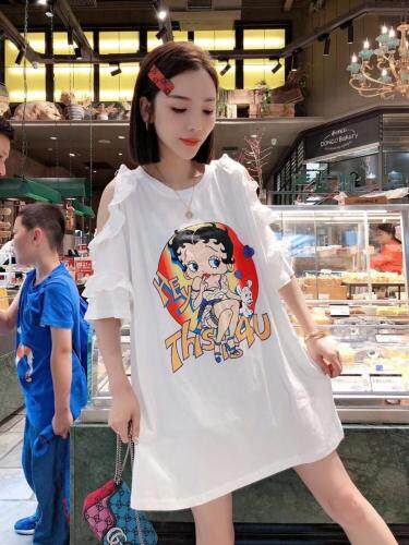 漏肩美女T裙，其它，一杭