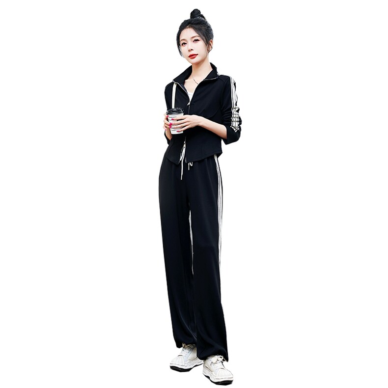 时尚春季新款休闲两件套显瘦百搭宽松运动套装,女装套装/套裙,艾尚靓装