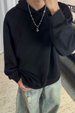 美式复古基础款上衣简约宽松连帽卫衣男W4678-P38【特价】，男装卫衣，电商A007