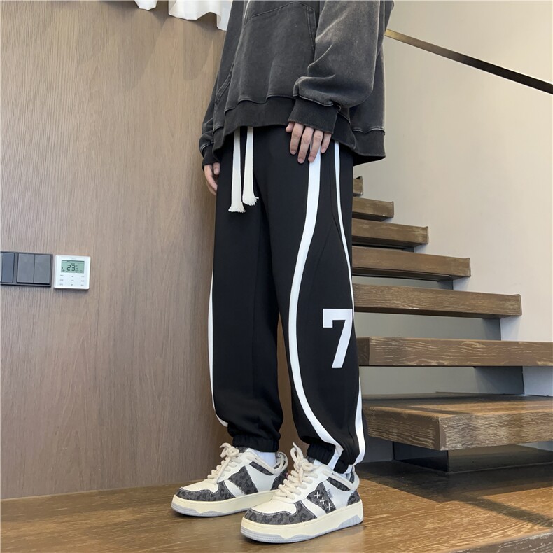 抖音得物品质卫裤212-2-WY183-特P40华棉300克复合牛奶丝,男装休闲裤,星座808A-1