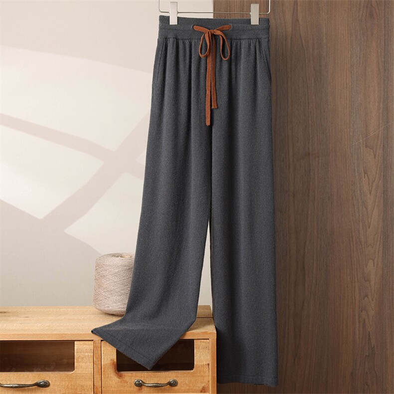 时尚男士羊绒直筒长裤舒适保暖经典百搭高品质休闲裤男装，男装休闲裤，榆莲羊绒