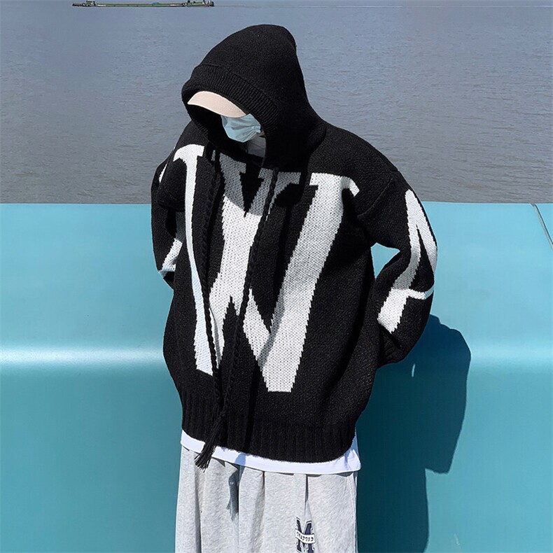复古加厚连帽毛衣新款休闲外套新款潮牌百搭男CC007-P50,男装针织衫/毛衣,星座911-3