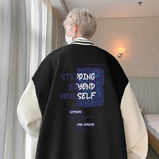 摇粒绒棒球服男大码开衫卫衣男夹克BF86345-P65，男装夹克，电商A040