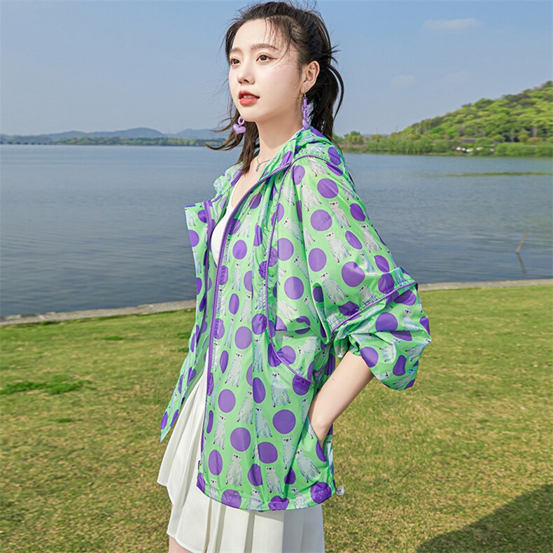 印花防晒衣夏季薄款防晒服RF2C290-2805#-P85-K138,女装短外套,蝶眷