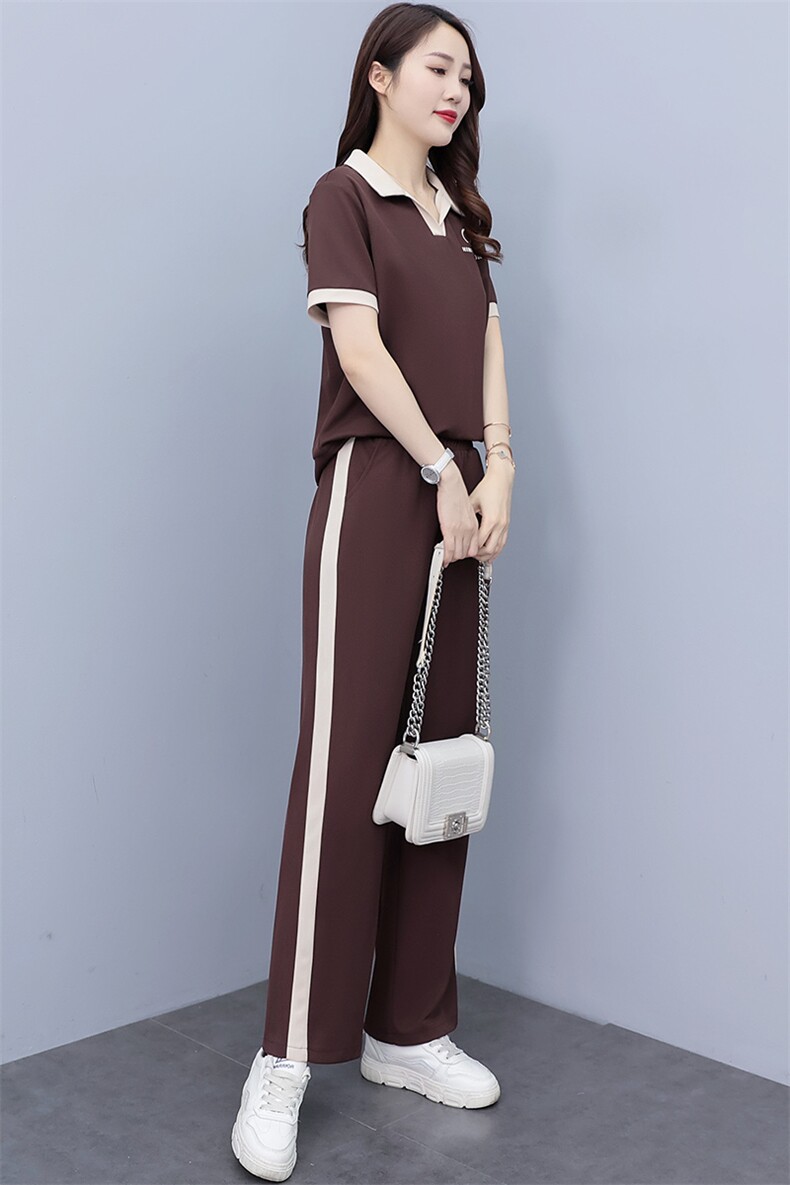 【现货当天发货】妈妈夏装运动服套装新款女休闲t恤减龄两件套,女装套装/套裙,妃曼