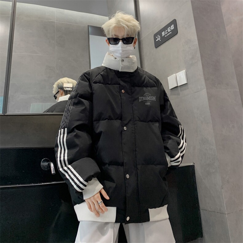 3W+库存！高品质202冬季撞色立领棉衣情侣保暖棉服MY213特P80,男装棉衣,电商B220
