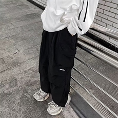 美式冲锋裤男款秋季户外潮牌机能宽松休闲抽绳束脚降落伞兵登山裤，男装休闲裤，星座1013