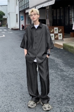 量大优供视频激光冰丝套装男CP69TZ-特p60，男装休闲套装，电商B371