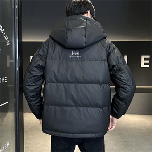 DS-A225-2025冬季标新款羽绒服男士短款连帽加厚工装羽绒外套图片