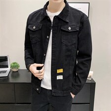 JK632-p55-限价78大量现货网格牛仔夹克肥仔量足破洞印花大码，男装夹克，星座103A