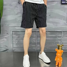 沙滩裤男夏季宽松五分裤男大码哈伦裤男日系条纹短裤BD124/P38，男装牛仔裤，星座506