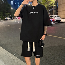 套装！华夫格套装短袖T恤短裤男TZ246-特P38，男装牛仔裤，电商B367