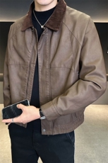 秋季皮夹克宽松偏大男装皮衣2025新款品质外套C317-JK512-P140，男装夹克，电商C317