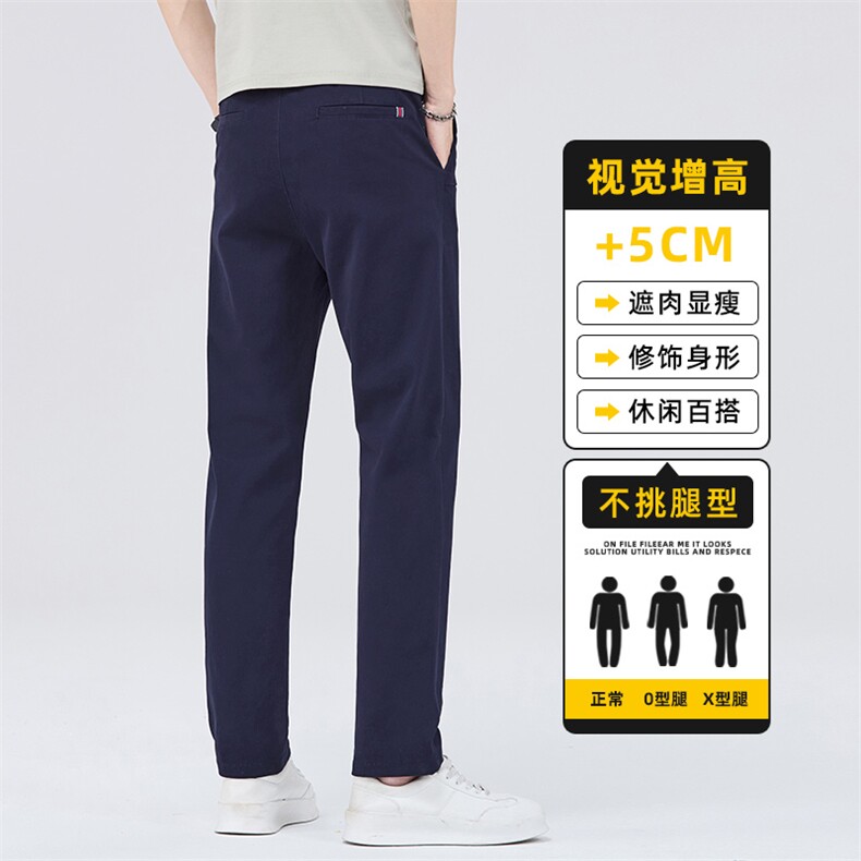 男士休闲裤2026春季宽松直筒舒适百搭潮流弹力轻商务裤Z2617-P45图片