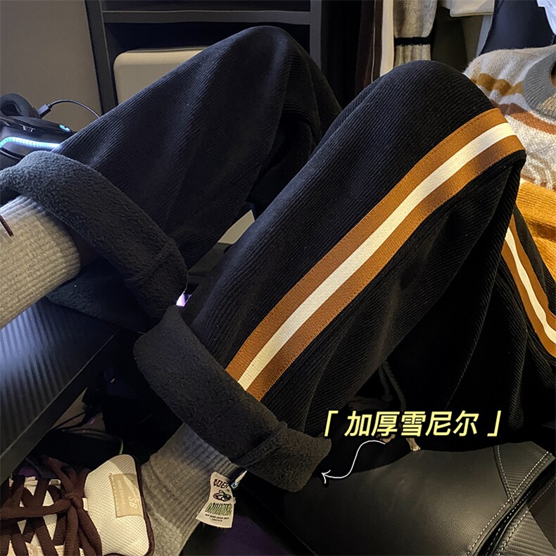 雪尼尔加绒裤子休闲长裤运动卫裤潮牌灯芯绒A068-YWZK62-TP78,男装休闲裤,电商A068