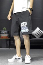 1港风休闲大码M-5XL运动5分裤原宿潮流五分裤男中裤7168P25控38，男装牛仔裤，星座226-2