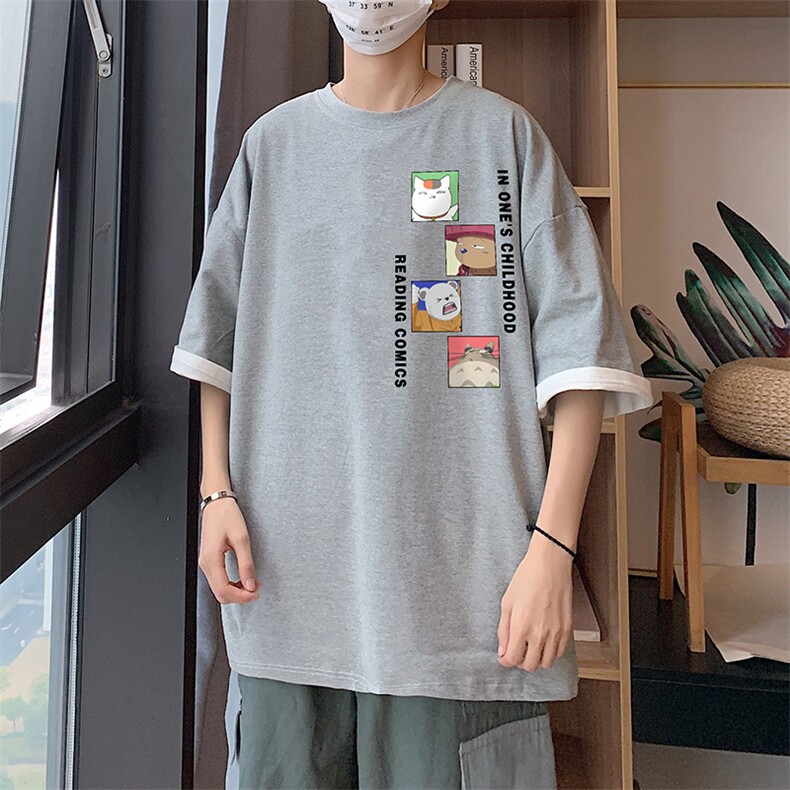 港风何电商A088-DT8538-TP20100夏季新款大码宽松短袖T恤男1,男装T恤,电商A088