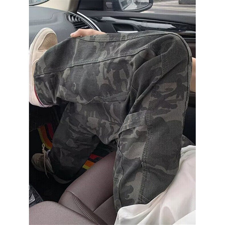 复古迷彩工装裤男款夏季显瘦无品牌新款简约流行日系K399,男装工装外套,星座1116A（原606A-3）