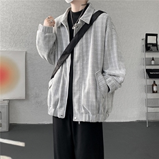 现货JK1166-特批60控98美式翻领夹克大码痞帅老钱风上衣外套，男装夹克，电商A059