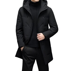 新款2023冬季羽绒服男装白鸭绒连帽外套中年爸爸装YYYR225-P320，男装羽绒服，电商B212（原钱塘6029）