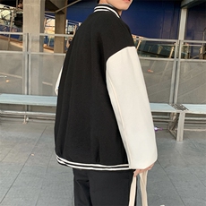 撞色拼接棒球服男春秋季chic港风刺绣外套学生休闲夹克JK143-p55，男装夹克，星座1008-1