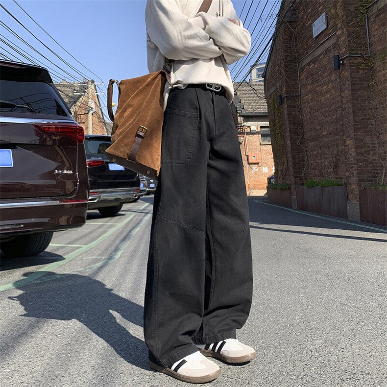 25年春纯棉洗水休闲裤宽松工装裤外景模图现货C323-1-C7807-TP55，男装休闲裤，电商C323-1