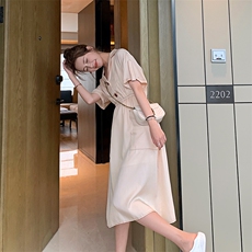 经典慵懒赫本风连衣裙，女装连衣裙，依依服饰