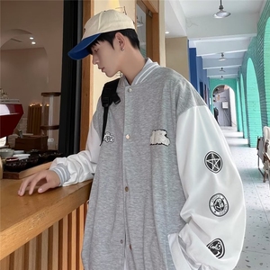 棒球服男韩版潮流夹克ins高街休闲衣服秋季潮牌宽松外套W3712-P34图片