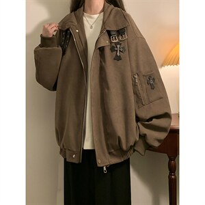 主推春季新款宽松/大码外套夹克XZ102B-1-JK902-P85图片