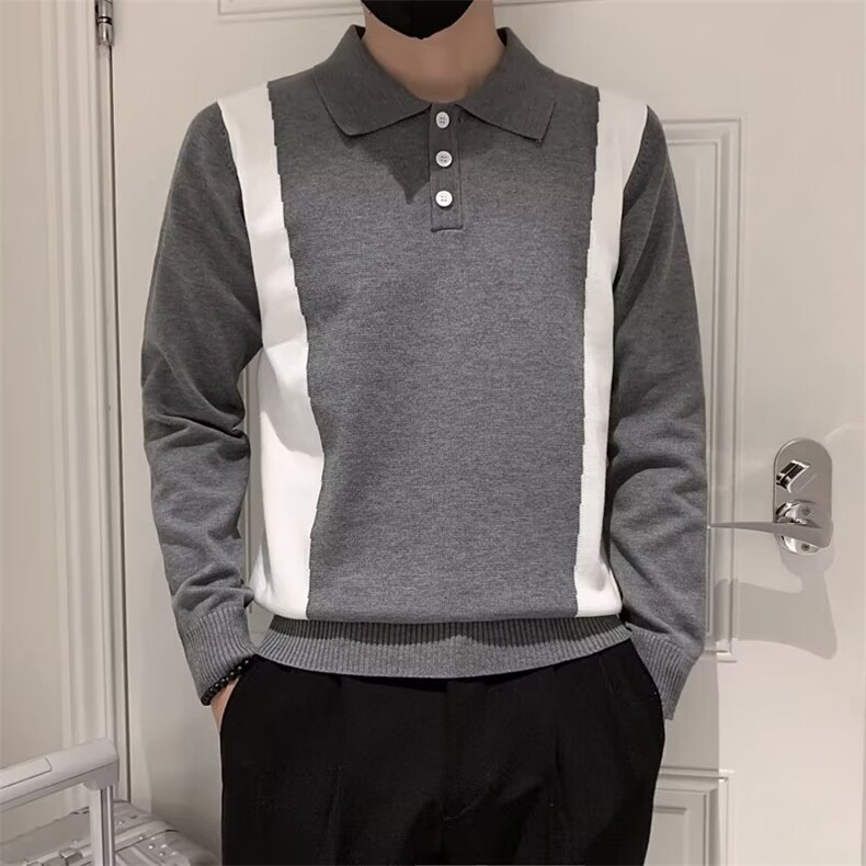 男士翻领毛衣潮流修身显瘦打底针织衫新款S804P52,男装针织衫/毛衣,星座1116-2