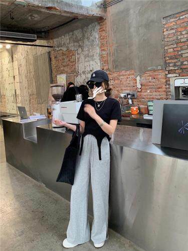 【现货】夏季新品不规则下摆短袖，女装，F/TU