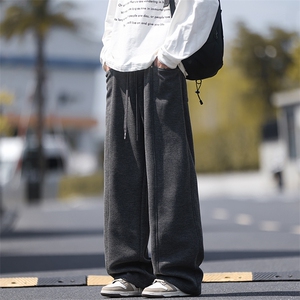 高克重400g立体拼接侧边口袋毛呢大码休闲裤男K24007-特P40控78图片